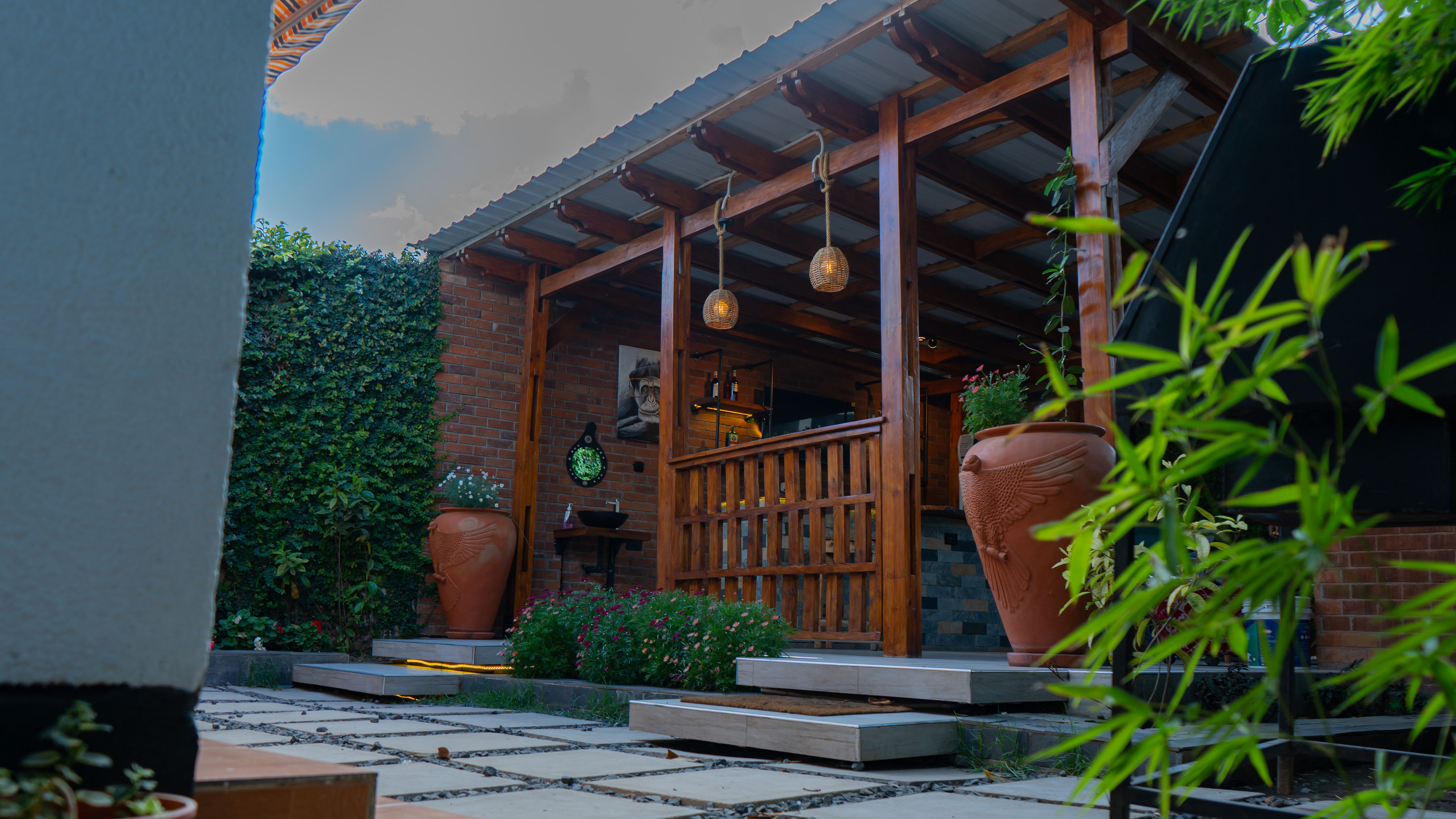 Outdoor bar lounge